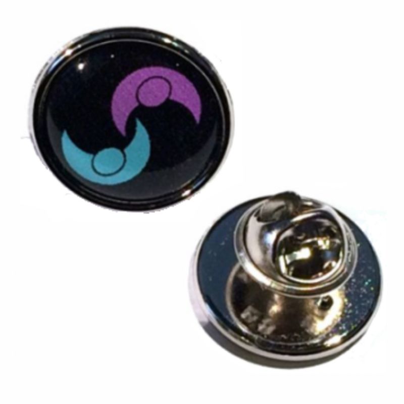 Premium Badge 16mm round silv clutch and printed dome